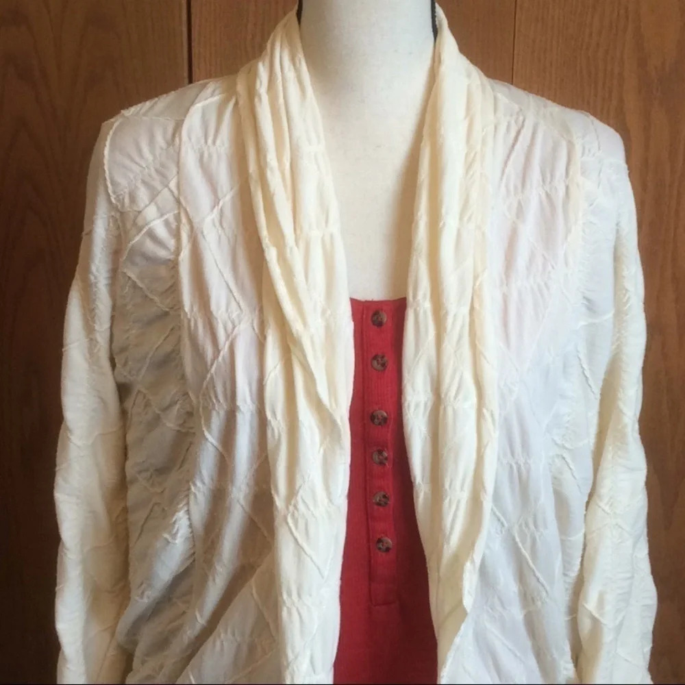 Silence + Noise Cream Cocoon Style Cardigan
